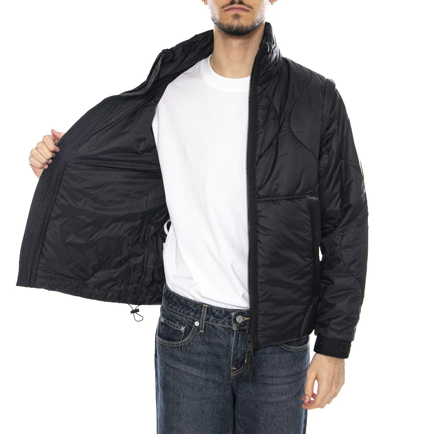 Two Padding Jacket Black - Giacca Piumino Uomo Nera Uomo OFF GRID - Image 4