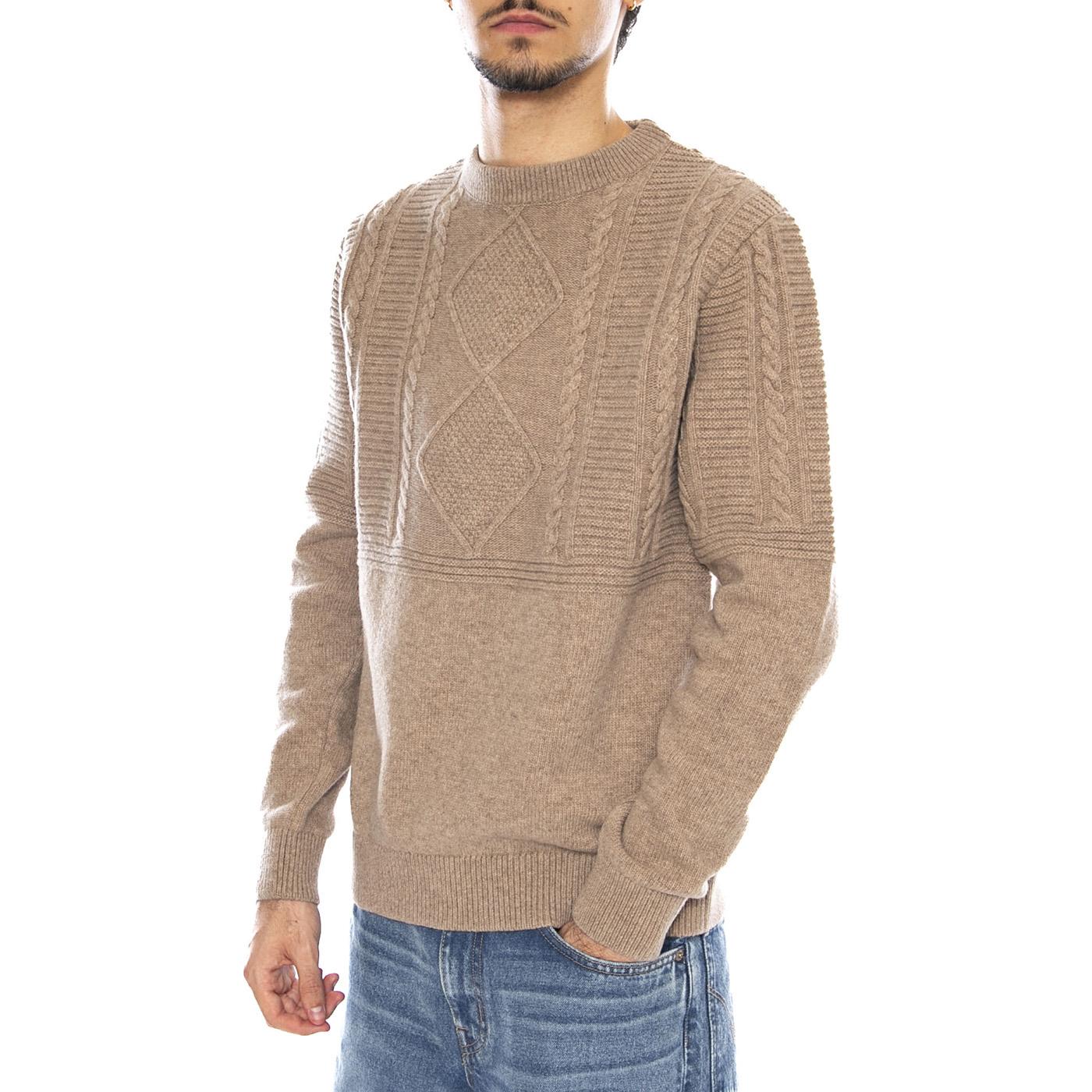 Hudson Olow Sweater - Maglione Girocollo Uomo Marrone Uomo OLOW