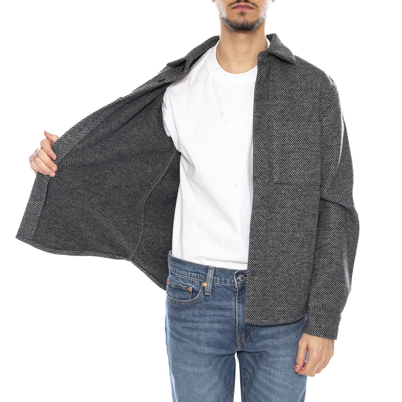 Micah Twill Overshirt FRML -- Camicia Overshirt Uomo Medium Grey Melange Uomo ONLY & SONS - Image 4