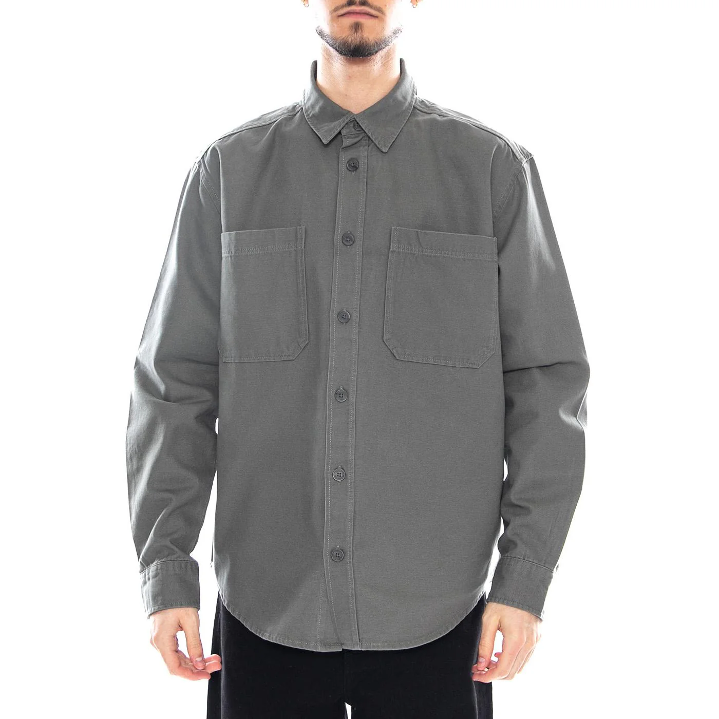 Onsalp Canvas Overshirt 0359 - Castor Gray - Camicia Uomo Grigia Uomo ONLY & SONS - Image 2
