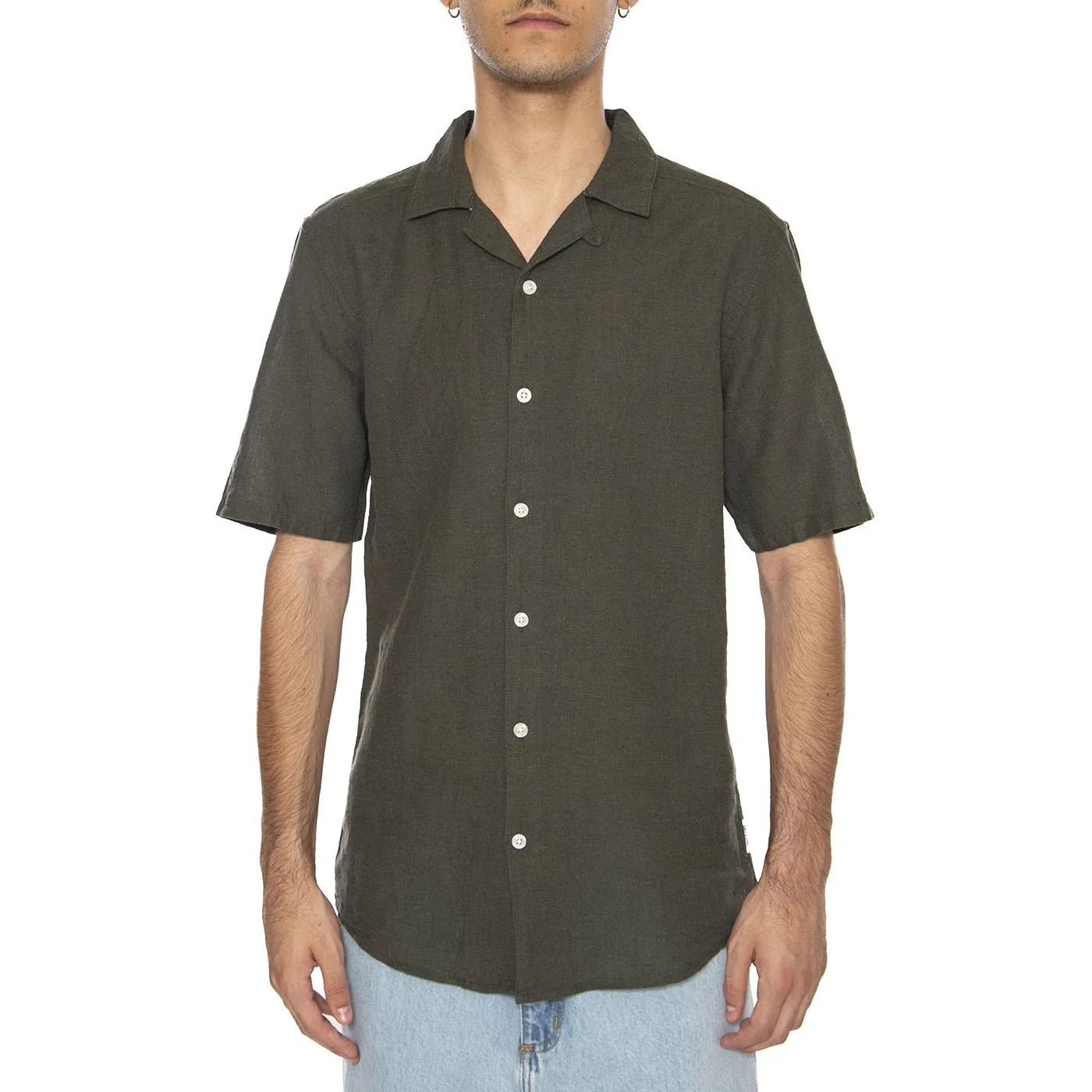 Onscaiden Life Solid Resort Green - Camicia Mancihe Corte Uomo Verde Uomo ONLY & SONS - Image 3