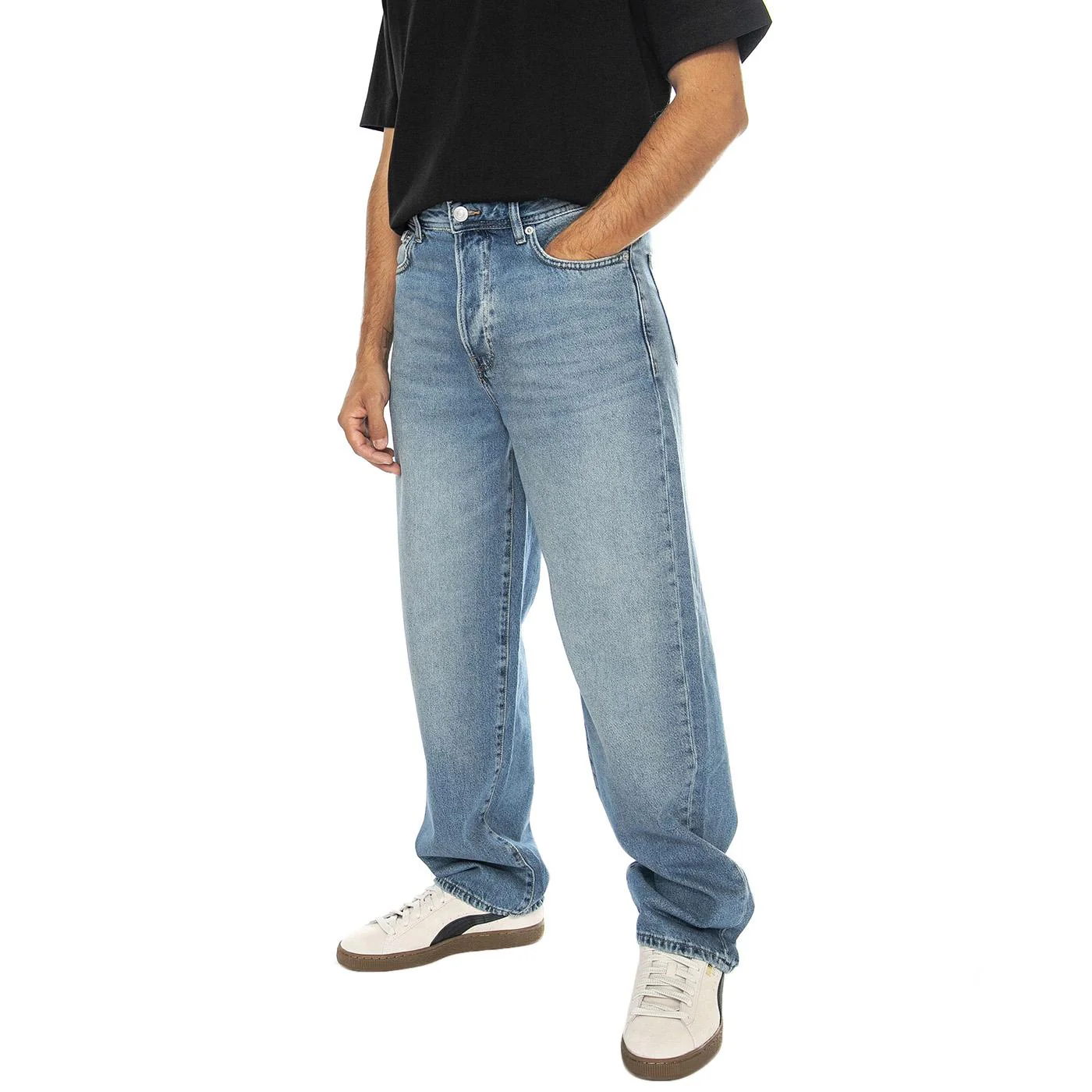 ONSFADE LOOSE MEDIUM BLUE DENIM - Pantaloni Denim Jeans Uomo Blu Uomo ONLY & SONS - Image 2