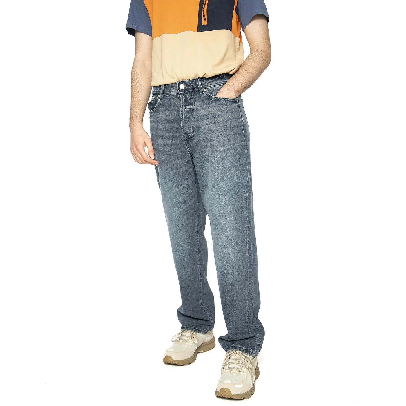 Onsfade Vita Media Loose Fit Jeans - Pantaloni Denim Jeans Uomo Blu Uomo ONLY & SONS