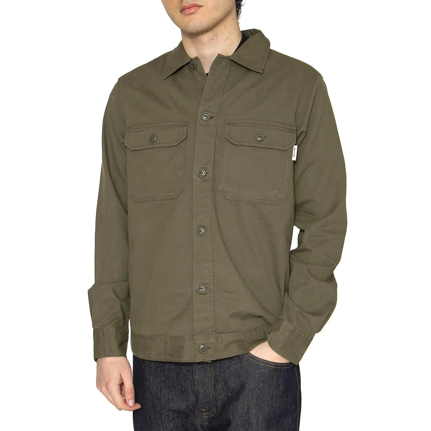 Onssilvio LS Pocket Overshirt Olive Night - Camicia Uomo Verde  Uomo ONLY & SONS