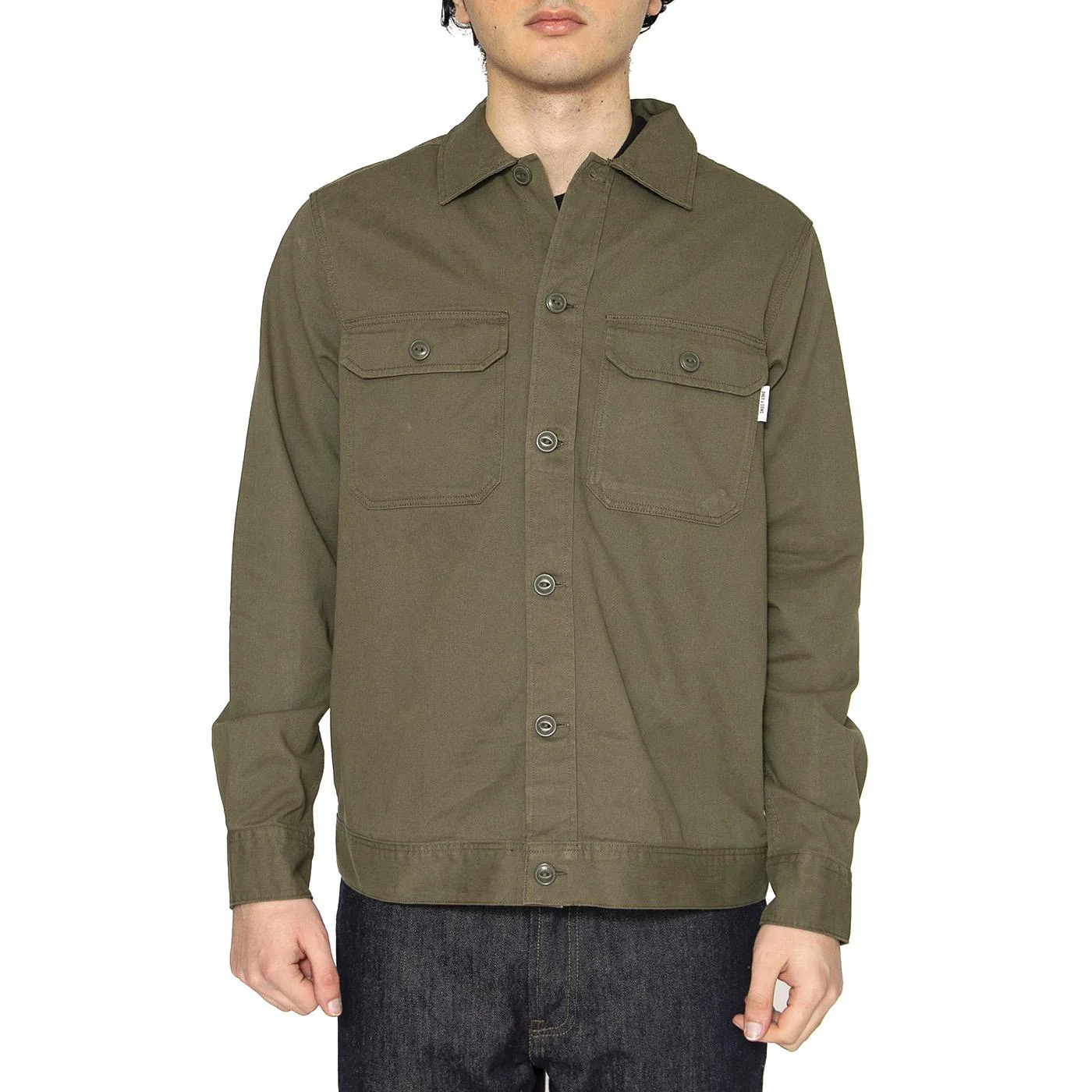 Onssilvio LS Pocket Overshirt Olive Night - Camicia Uomo Verde  Uomo ONLY & SONS - Image 2