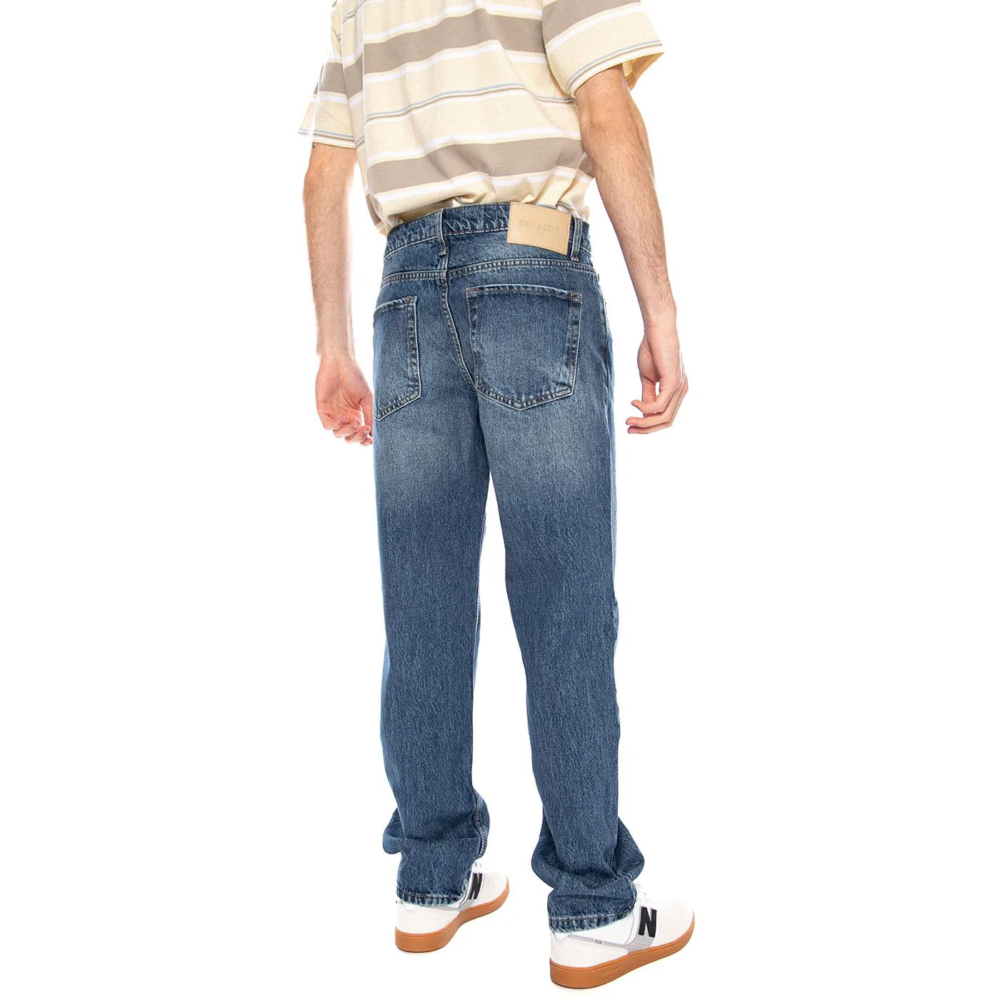 Onswyler Life Reg 14 LS Crewknit Noos Blue Denim - Pantaloni Denim Jeans Uomo Blu  Uomo ONLY & SONS - Image 3