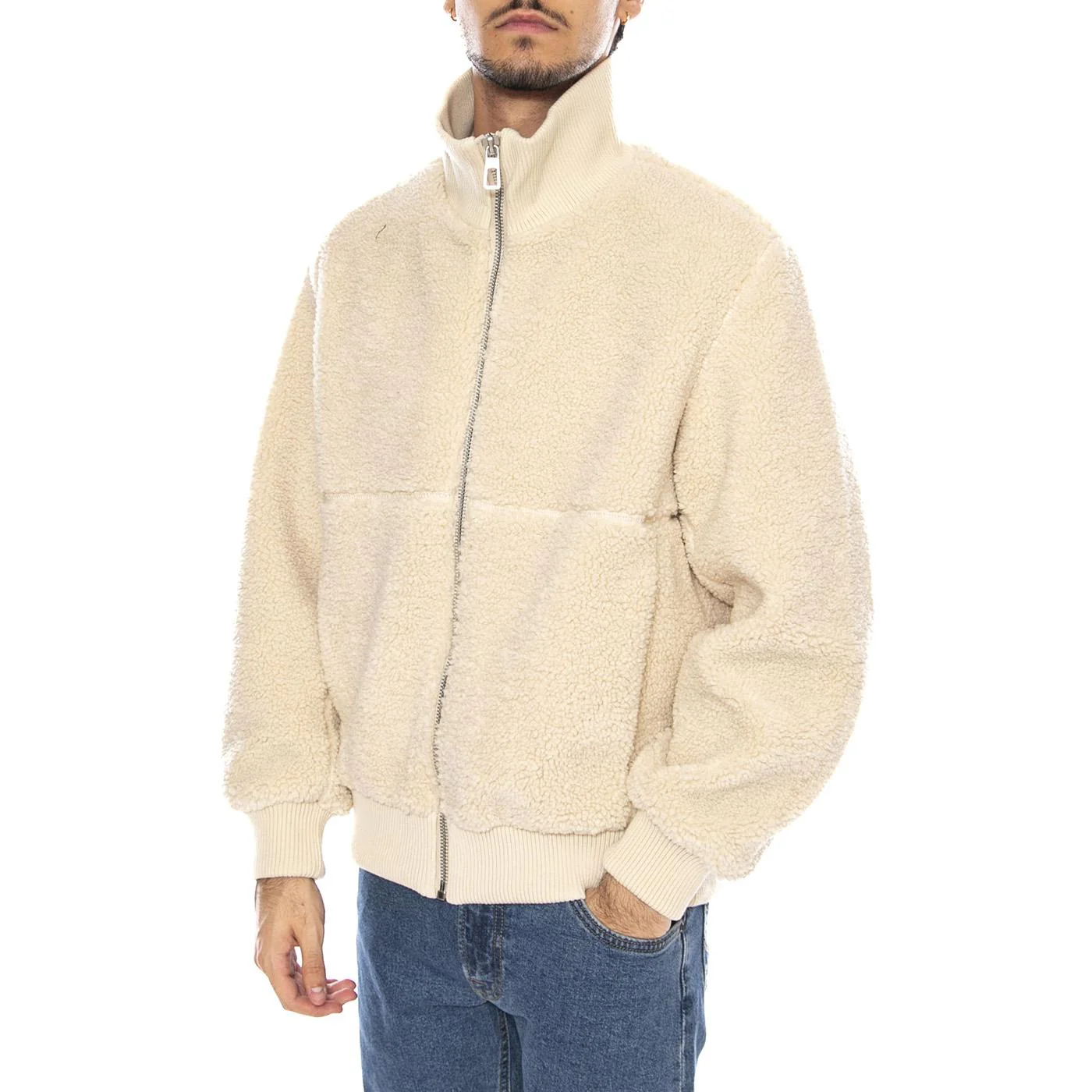Ray Sherpa Jacket OTW Silver Lining - Giacca Uomo Ecru Uomo ONLY & SONS