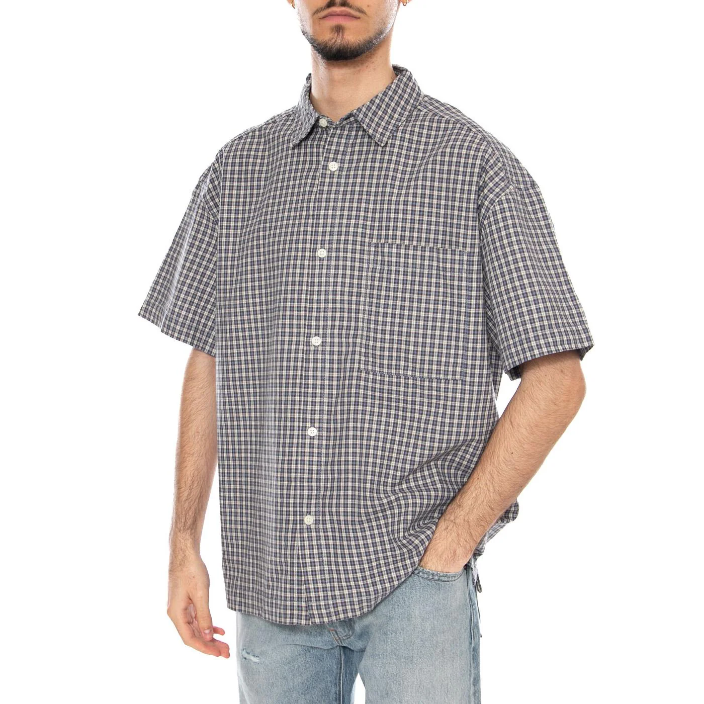 S/S Shirt - Camicia Maniche Corte Uomo Blu Uomo ONLY & SONS