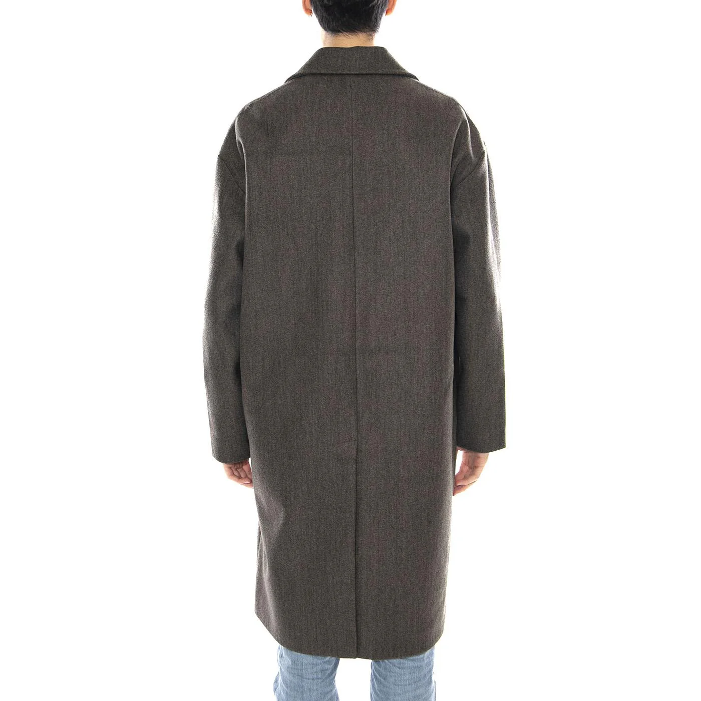 Worf Life Oversize Coat OTW -- Cappotto Uomo Bungee Cord Melange Velluto Uomo ONLY & SONS - Image 3