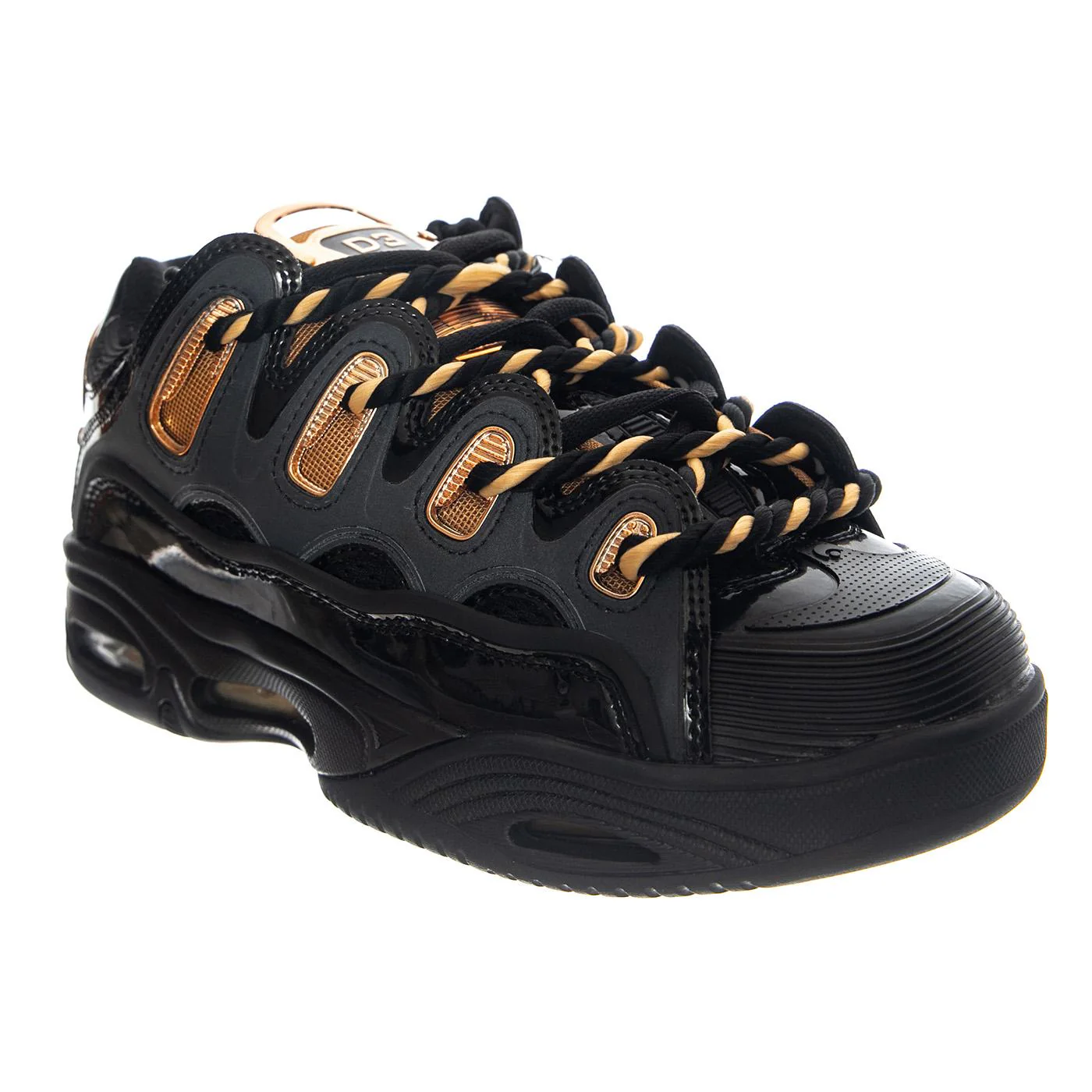 D3 2001 (25th) Footwear Black/Gold - Scarpe Stringate Uomo Nera Uomo OSIRIS - Image 2