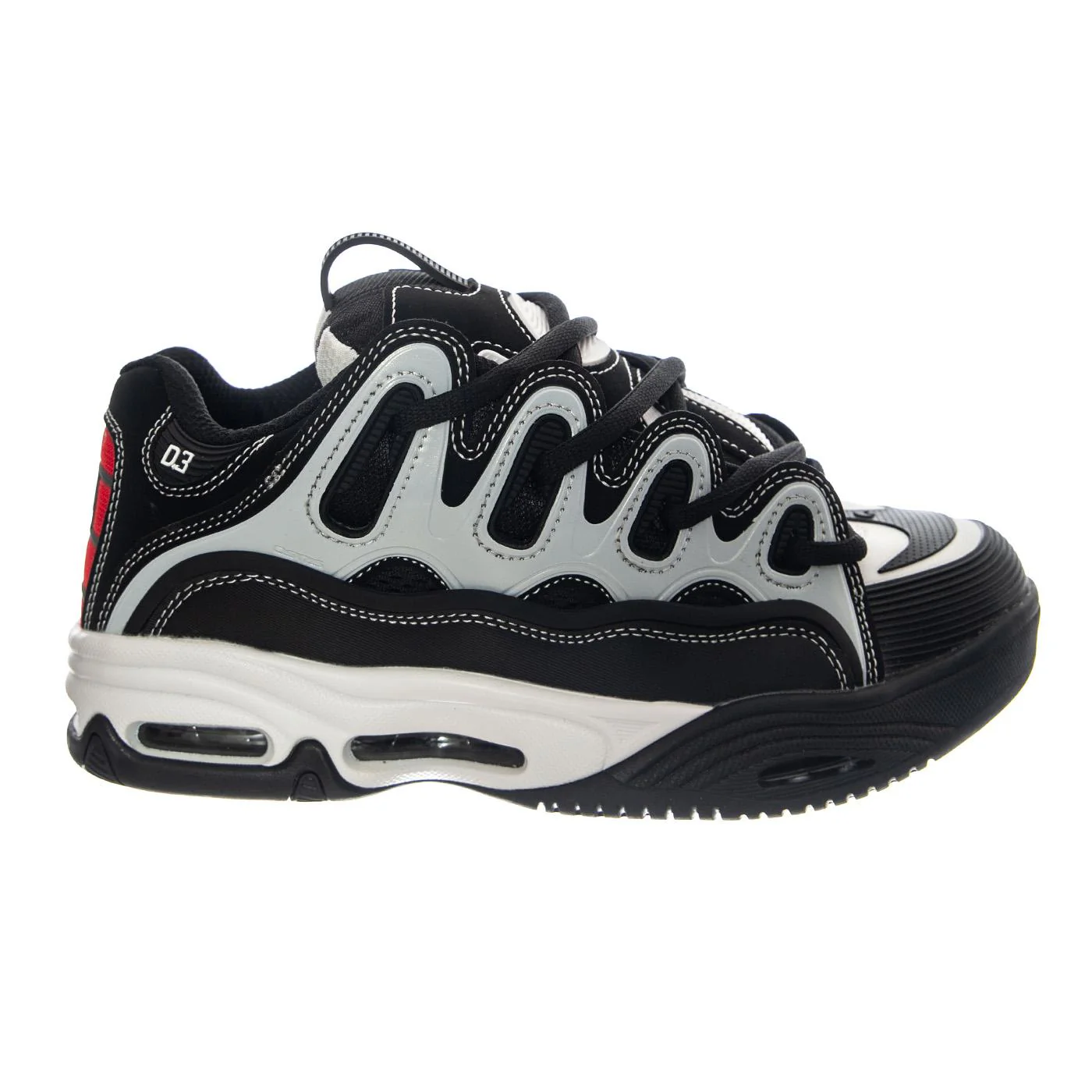D3 2001 (25th) Footwear Black/White/Red - Scarpe Stringate Uomo Multicolore  Uomo OSIRIS