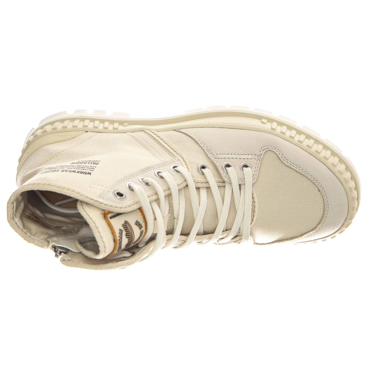 Pallashock WW Cream White - Scarpe Profilo Alto Uomo Beige  Uomo PALLADIUM - Image 6