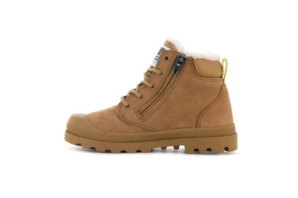 Pampa Hi Cuff Wps Oz Dear Brown - Scarpe Stringate Profilo Alto Bambini Marroni Bambino PALLADIUM - Image 5