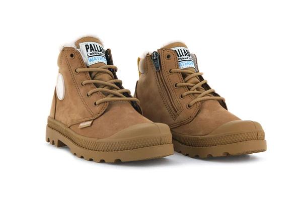 Pampa Hi Cuff Wps Oz Dear Brown - Scarpe Stringate Profilo Alto Bambini Marroni Bambino PALLADIUM - Image 6