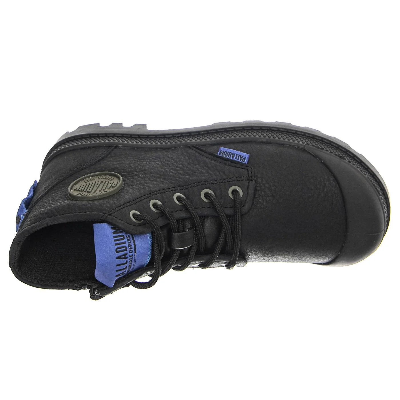 Pampa Supply  Lth Black / Black - Scarpe Stringate Profilo Alto Bambino Nere  Bambino PALLADIUM - Image 6
