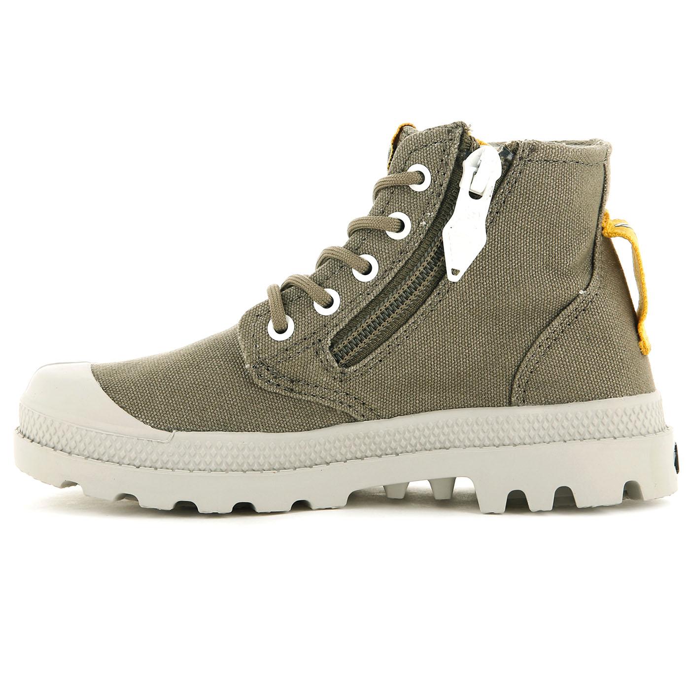 Pampa Supply Dusky Green - Scarpe Stringate Profilo Alto Bambino Verdi Bambino PALLADIUM - Image 4