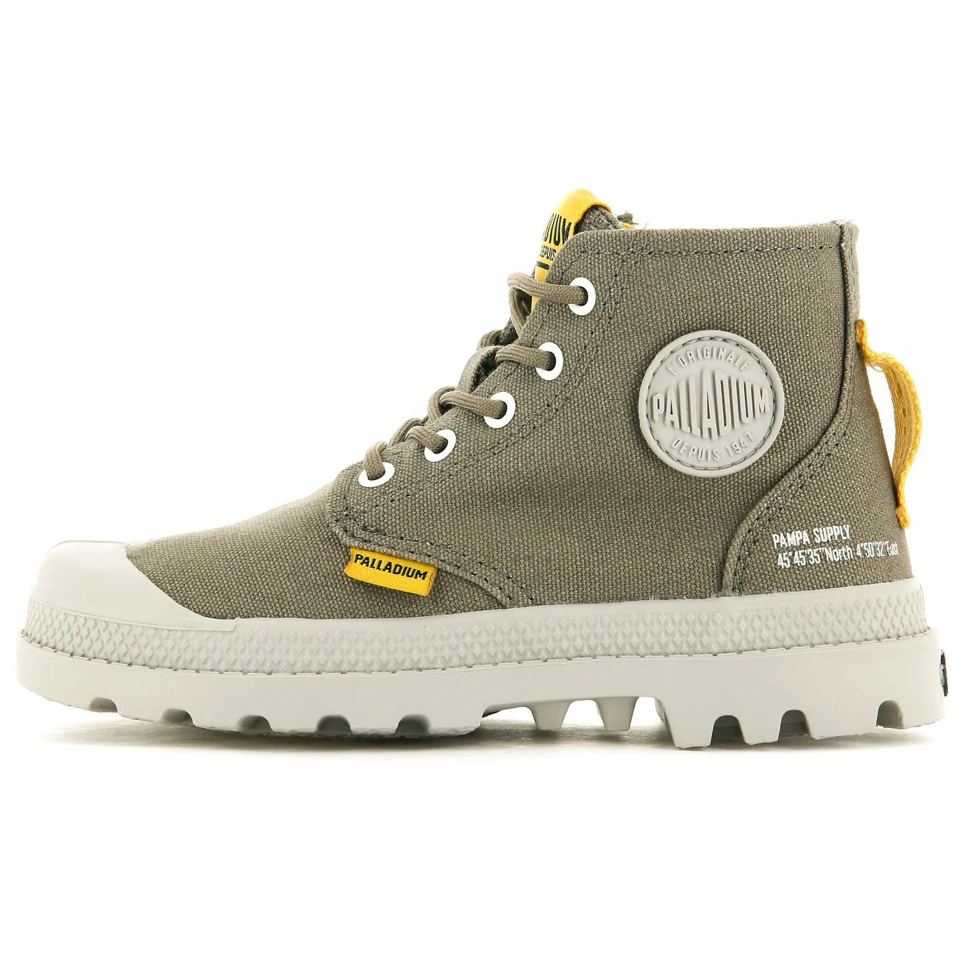 Pampa Supply Dusky Green - Scarpe Stringate Profilo Alto Bambino Verdi Bambino PALLADIUM - Image 5