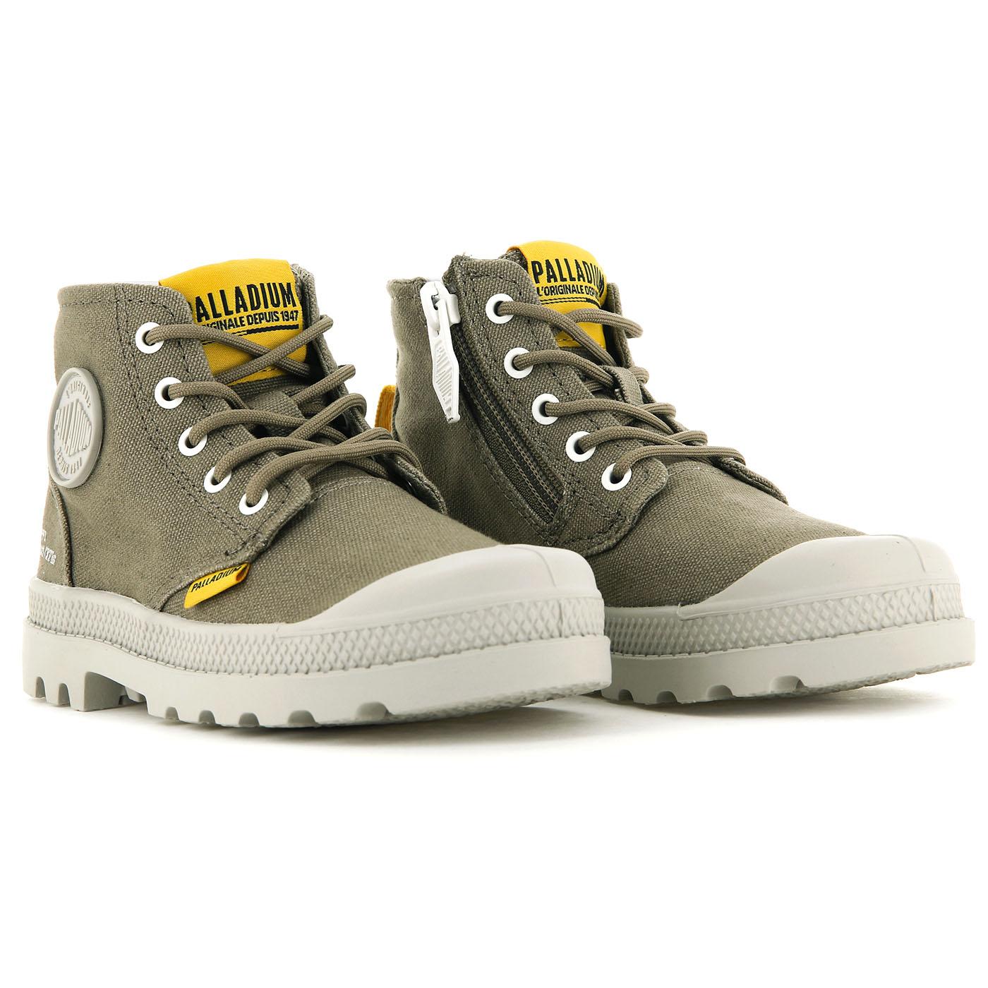 Pampa Supply Dusky Green - Scarpe Stringate Profilo Alto Bambino Verdi Bambino PALLADIUM - Image 6