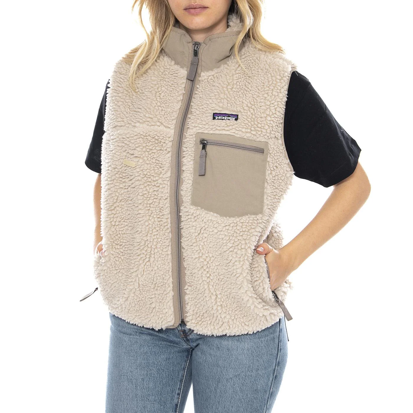 W's Classic Retro-X Vest Natural -- Gilet Donna Beige  Donna PATAGONIA