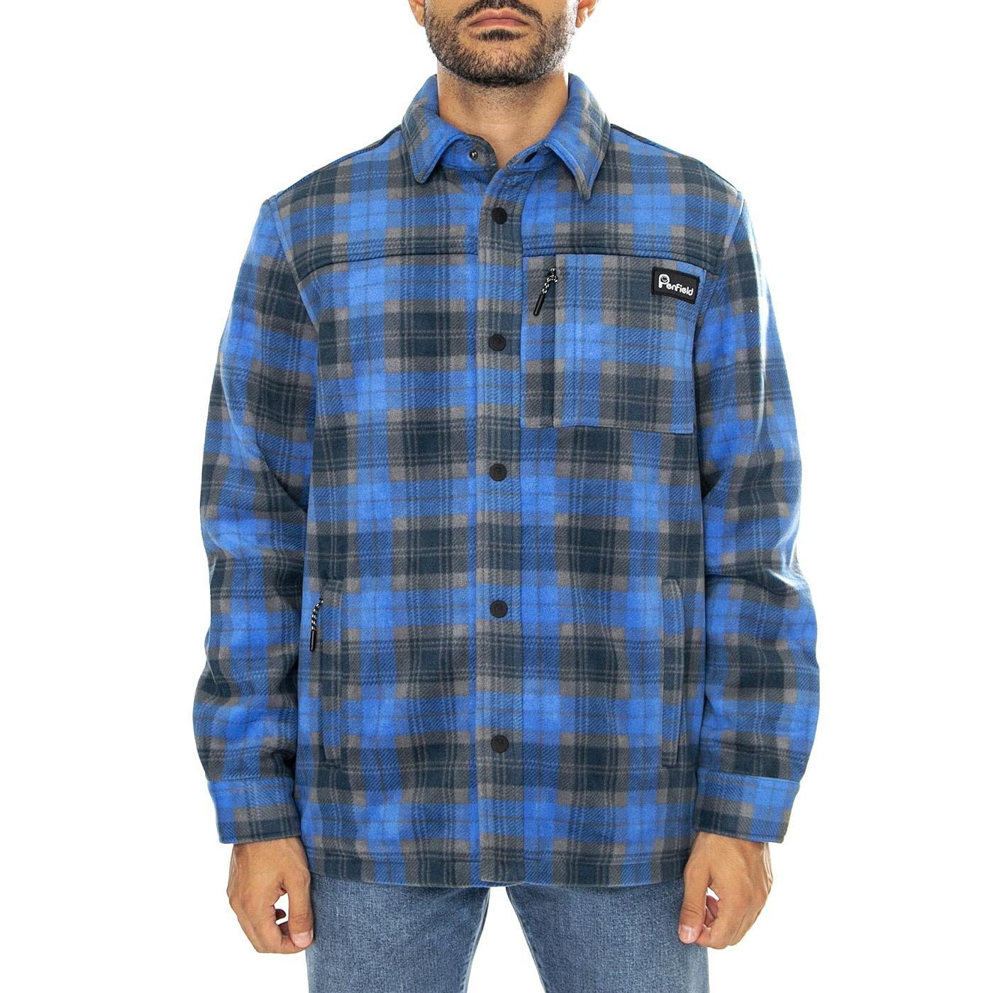 Checked Polar Fleece Vallarta Blue - Giacca Uomo Multicolore Uomo PENFIELD - Image 2