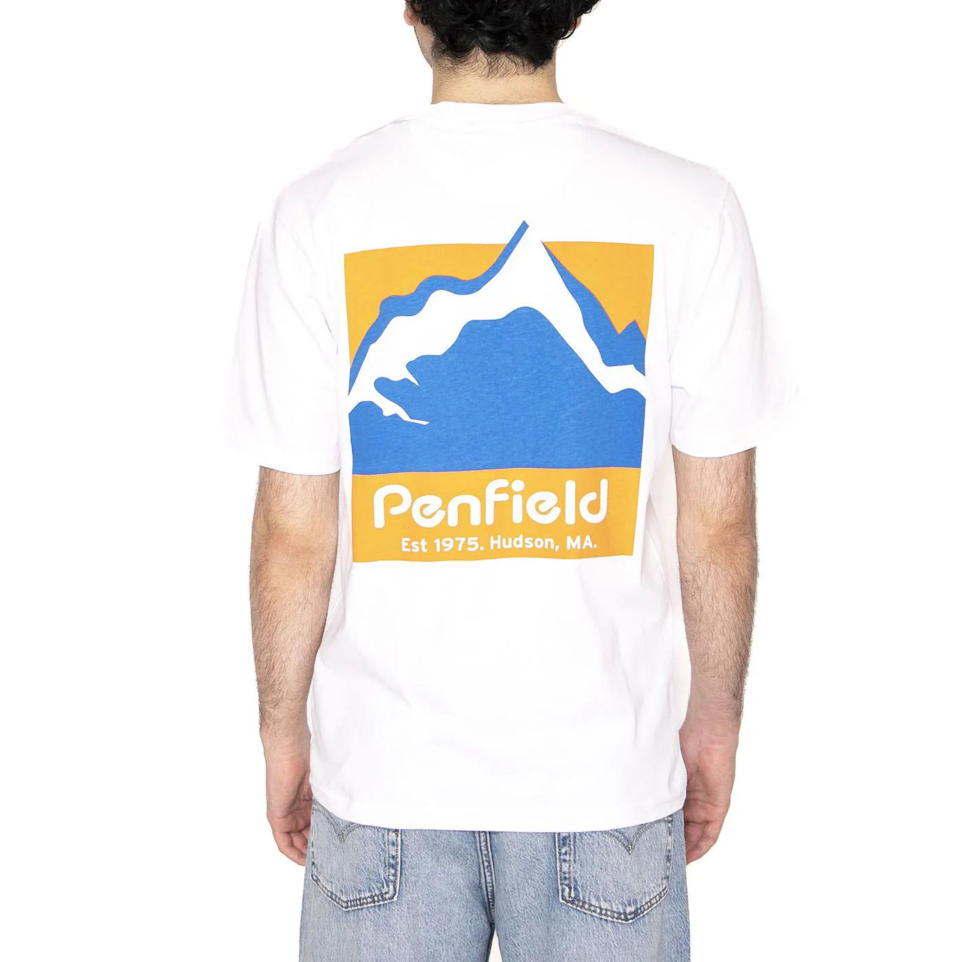 Penfield Mountain Scene Back G Bright White - Maglietta Girocollo Uomo Bianca Uomo PENFIELD - Image 3