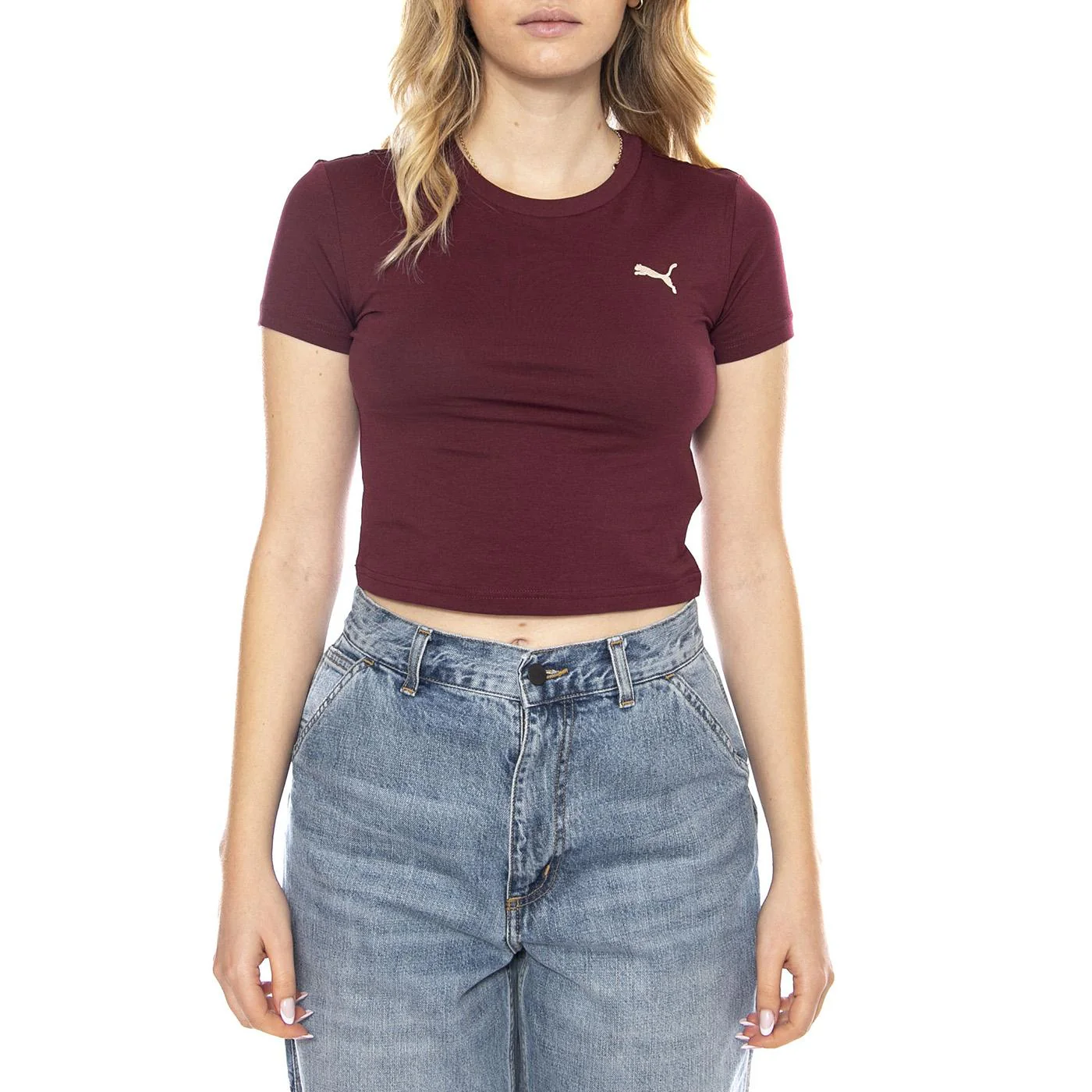 WARDROBE ESS Baby Tee -- Maglietta Donna Bordeaux Donna PUMA - Image 2