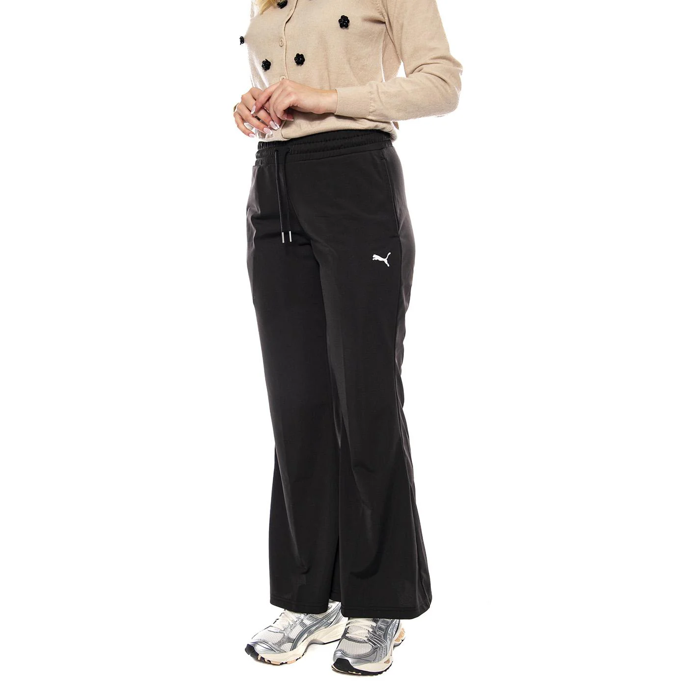 WARDROBE ESS Flared Pants -- Pantaloni Donna Neri  Donna PUMA