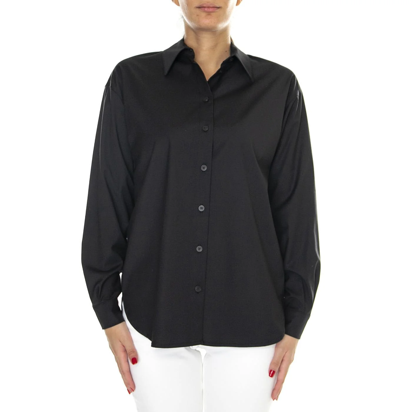 Camicia Donna 999 Nera Black Shirt  Donna SKILLS - Image 2