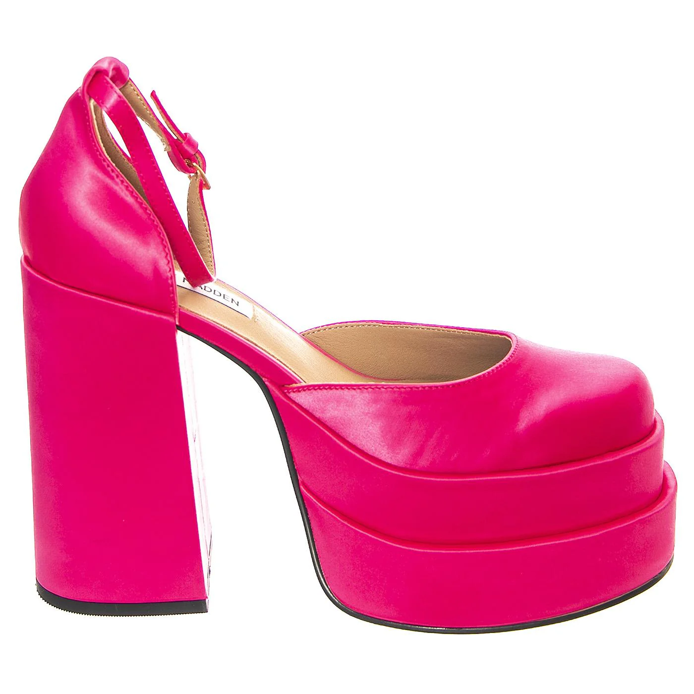 CHARLIZE PNK SATIN - Sandali con Tacco Quadrato e Plateau Donna Rosa  Donna STEVE MADDEN - Image 2