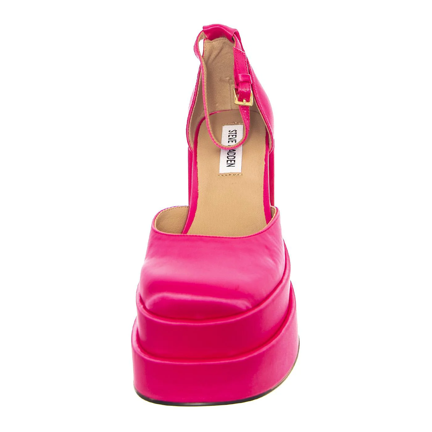 CHARLIZE PNK SATIN - Sandali con Tacco Quadrato e Plateau Donna Rosa  Donna STEVE MADDEN - Image 3