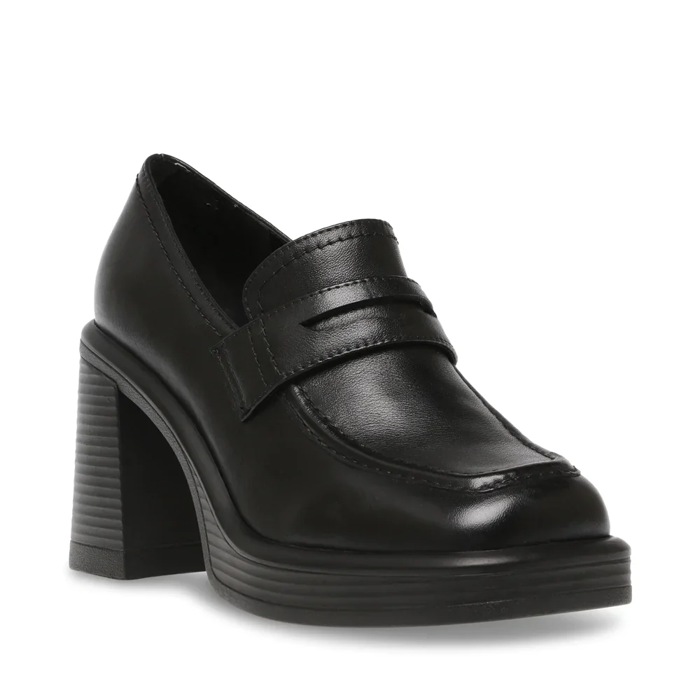 FAR-OUT BLACK LEATHER - Mocassini con Tacco Alto Donna Neri Donna STEVE MADDEN - Image 2