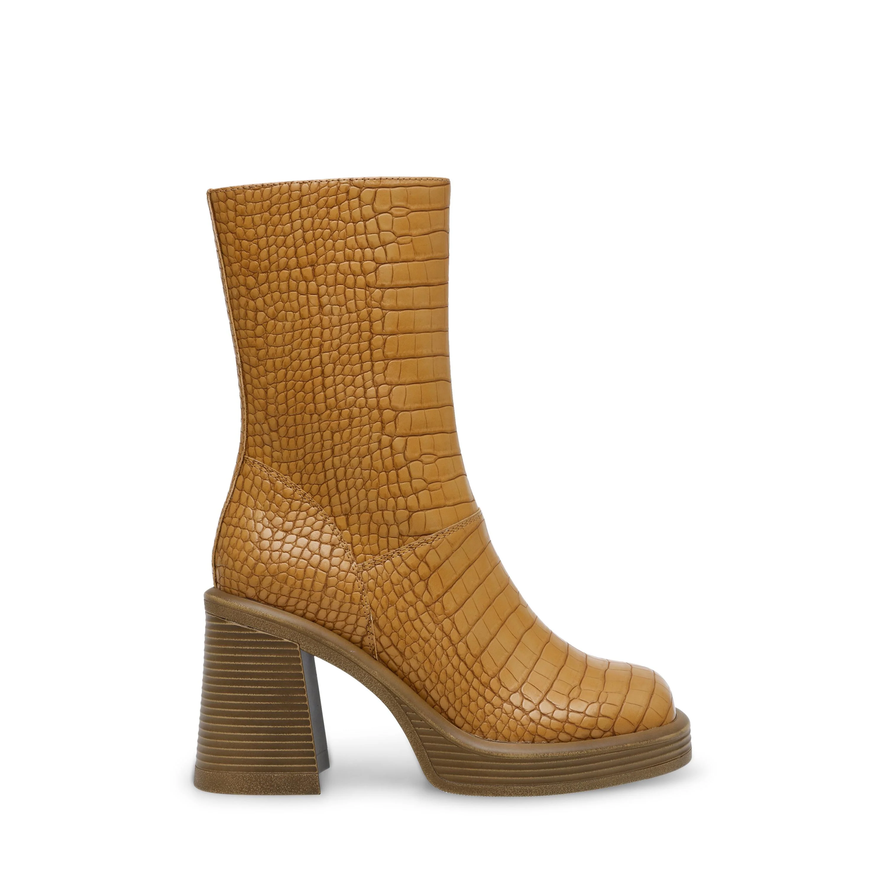 FINITE TAN CROCO BROWN - Stivaletti Donna Marroni Donna STEVE MADDEN