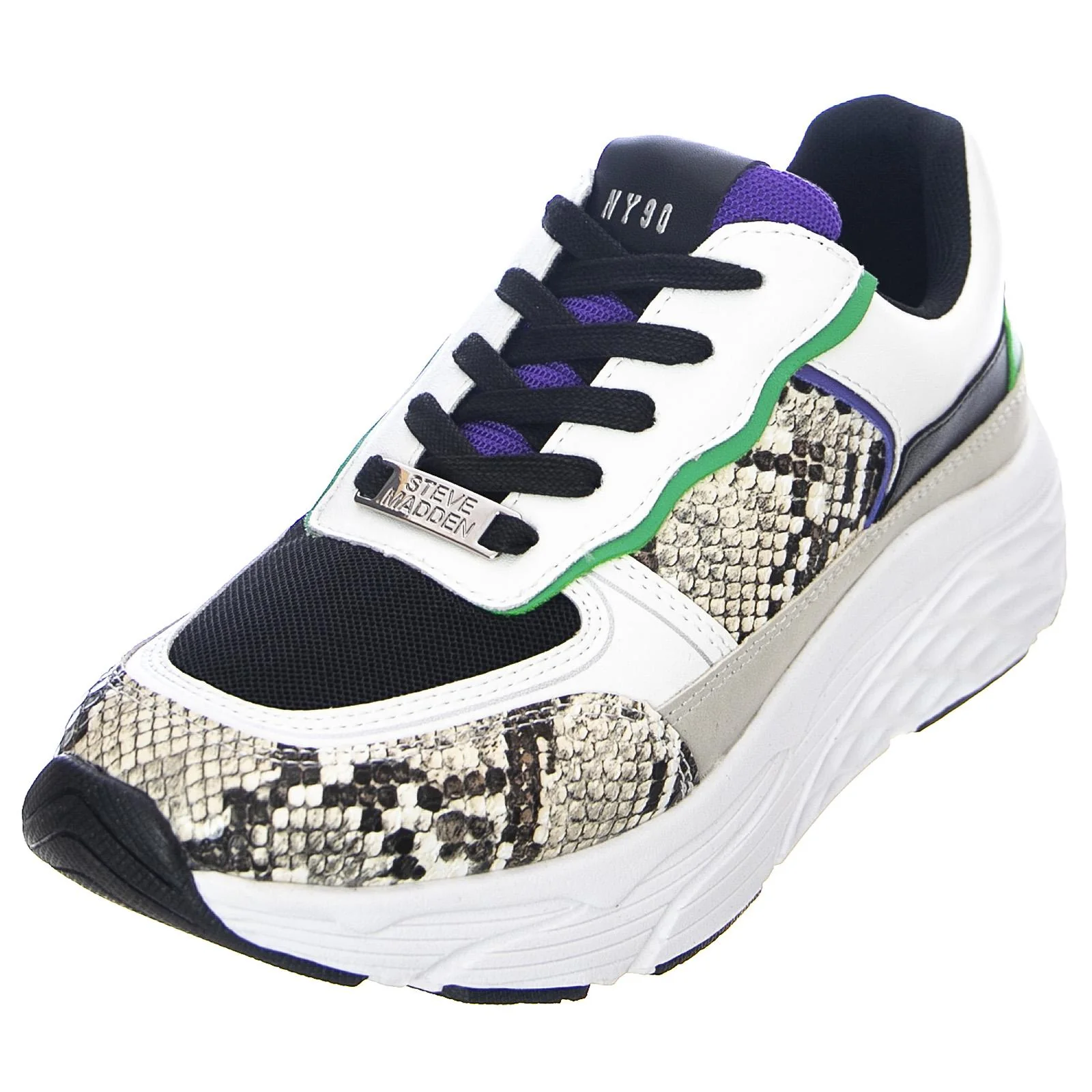 Francey Shoes - Bone Snake - Scarpe Stringate Profilo Basso Donna Multicolore Donna STEVE MADDEN