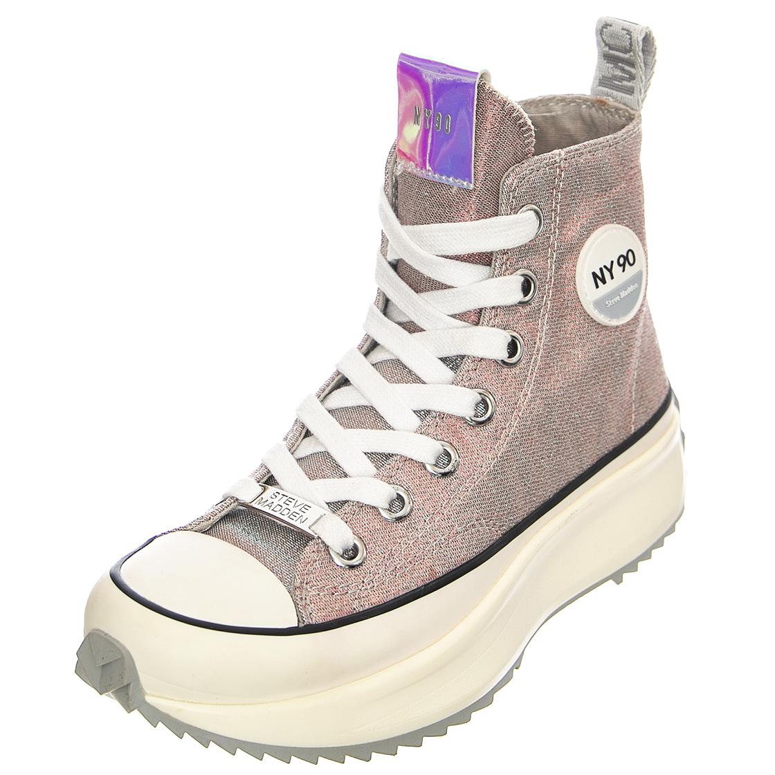 Shark - Scarpe Stringate Profilo Alto Donna Multicolore / Glitter  Donna STEVE MADDEN