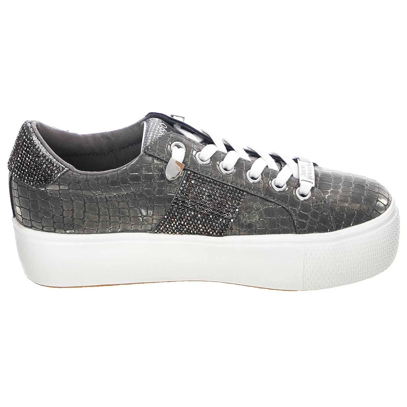 Especial Shoes - Pewter - Scarpe Stringate Profilo Basso Donna Argento Donna STEVE MADDEN - Image 2