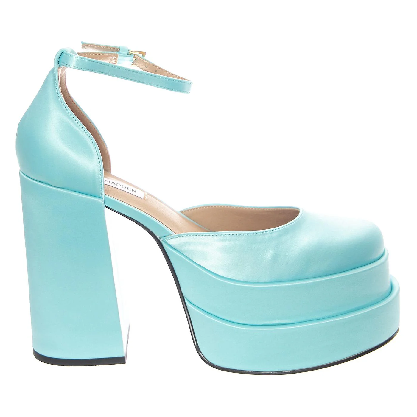 W' Charlize Blue Satin - Sandali Donna Blu  Donna STEVE MADDEN - Image 2