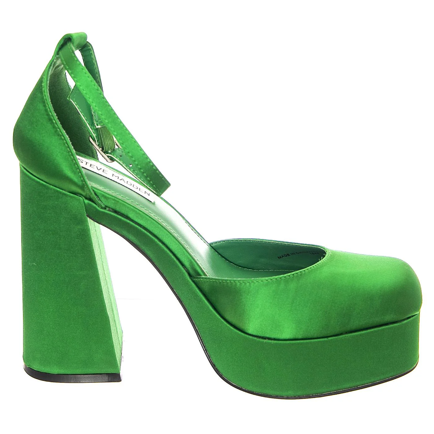W' Londyn-Green Satin - Sandali Donna Verdi Donna STEVE MADDEN - Image 2