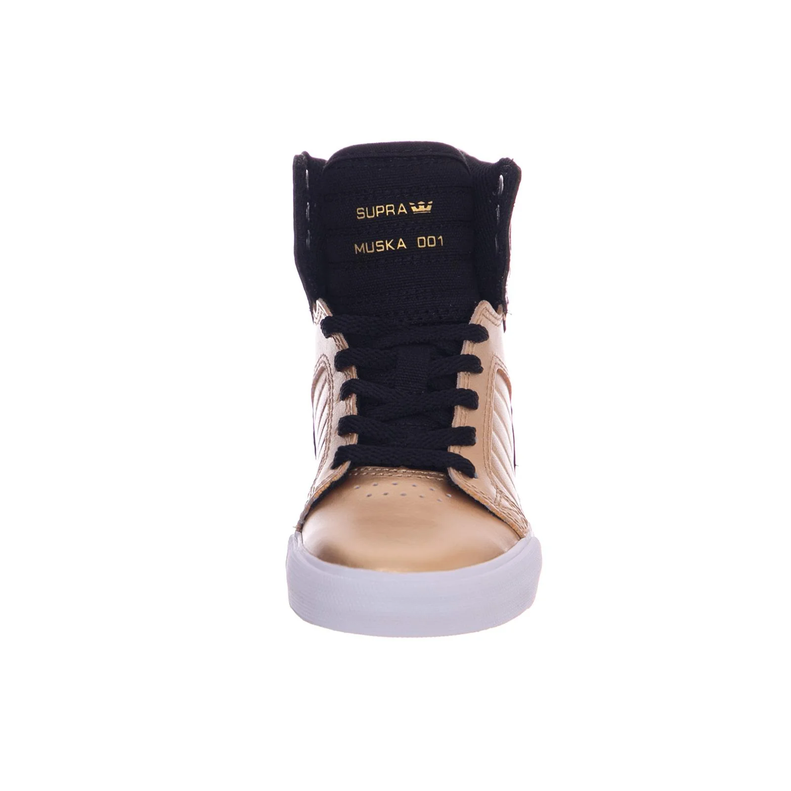 Kids Skytop Shoes - Gold / Black / White - Scarpe Profilo Alto Bambino Oro Bambino SUPRA - Image 3