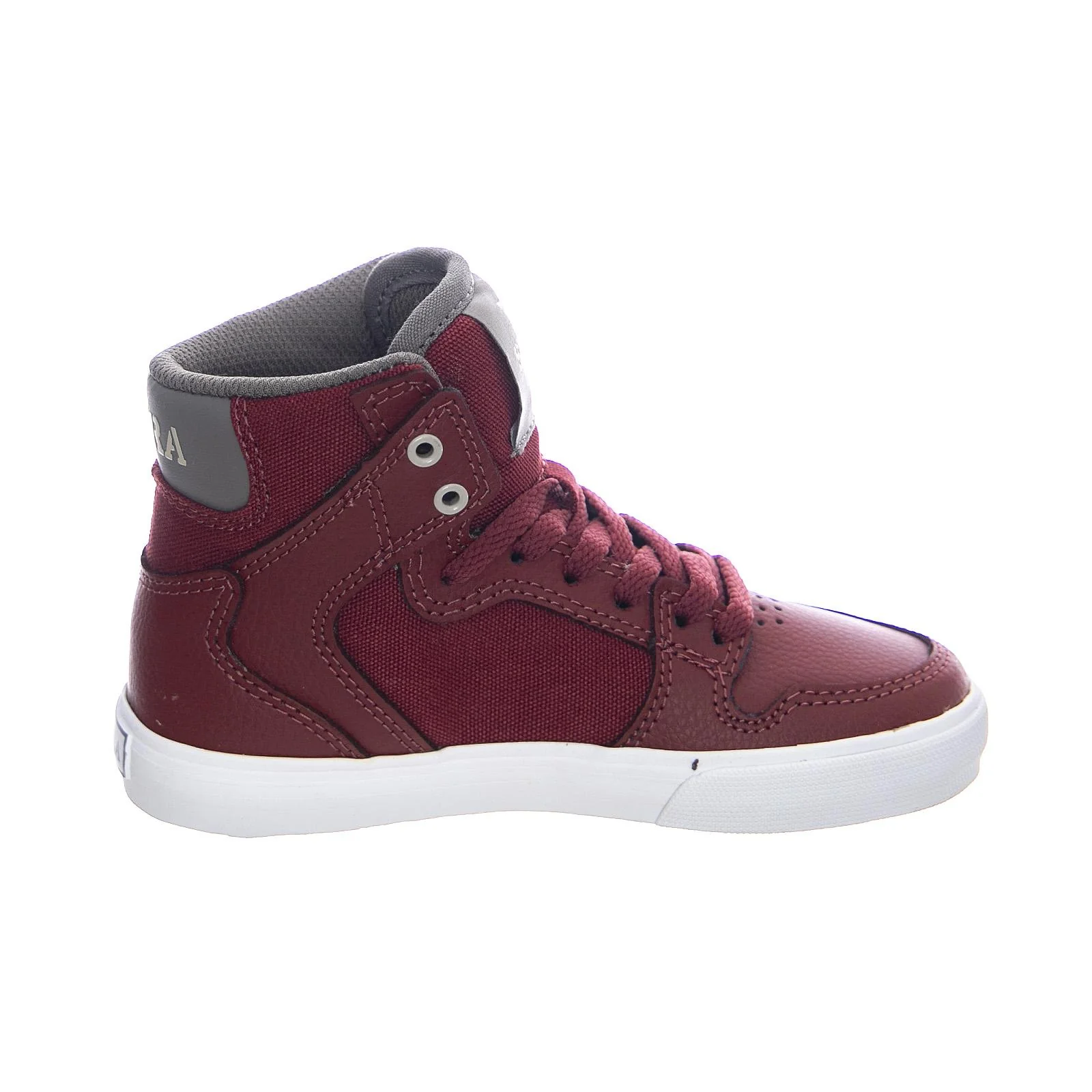 Kids Vaider Sneakers - Brick / White - Scarpe Stringate Profilo Alto Bambino Rosse / Bianche  Bambino SUPRA - Image 2