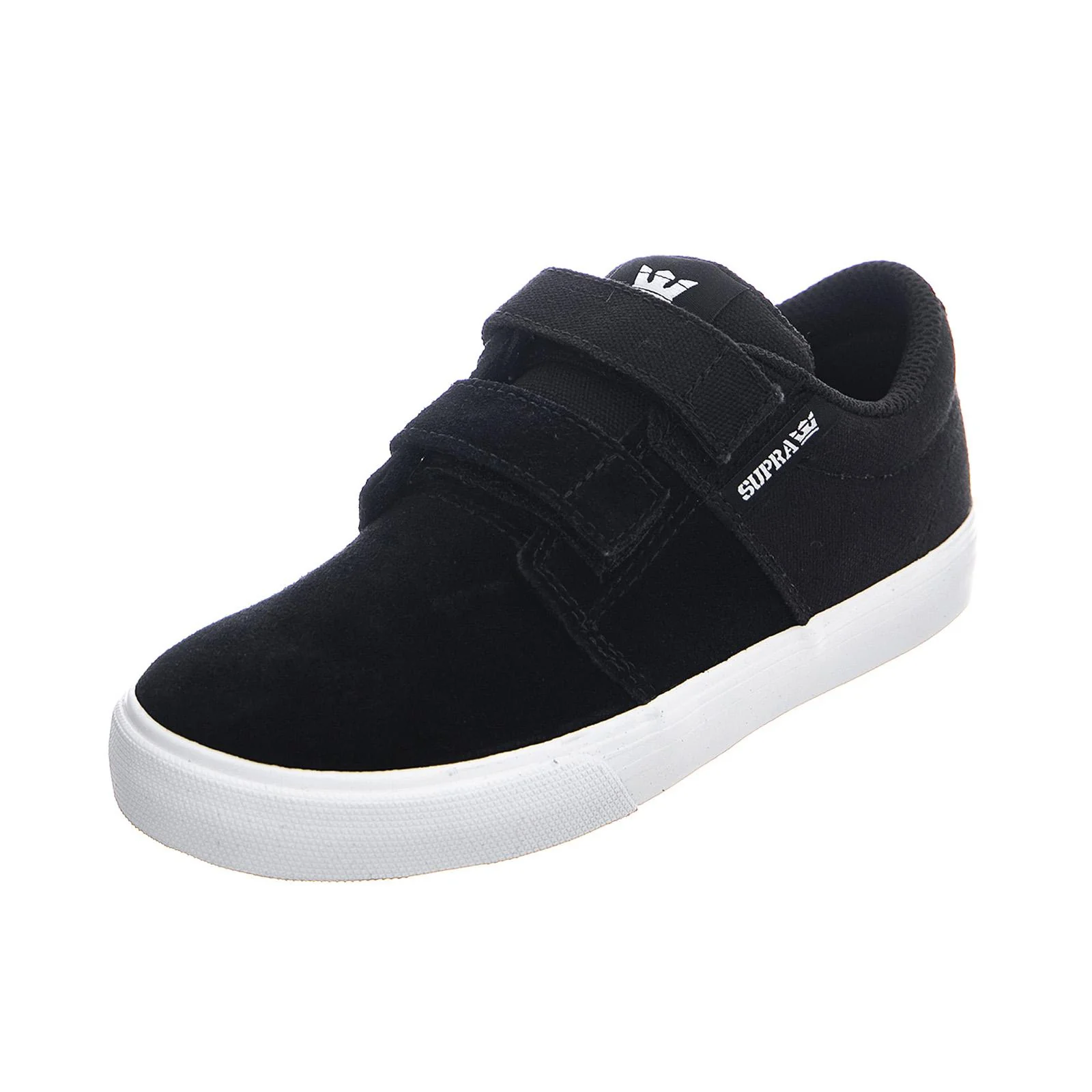 Kids Stacks II Vulc Velcro Sneakers - Black / White - Scarpe Profilo Basso Bambino Nere 13C Bambino SUPRA