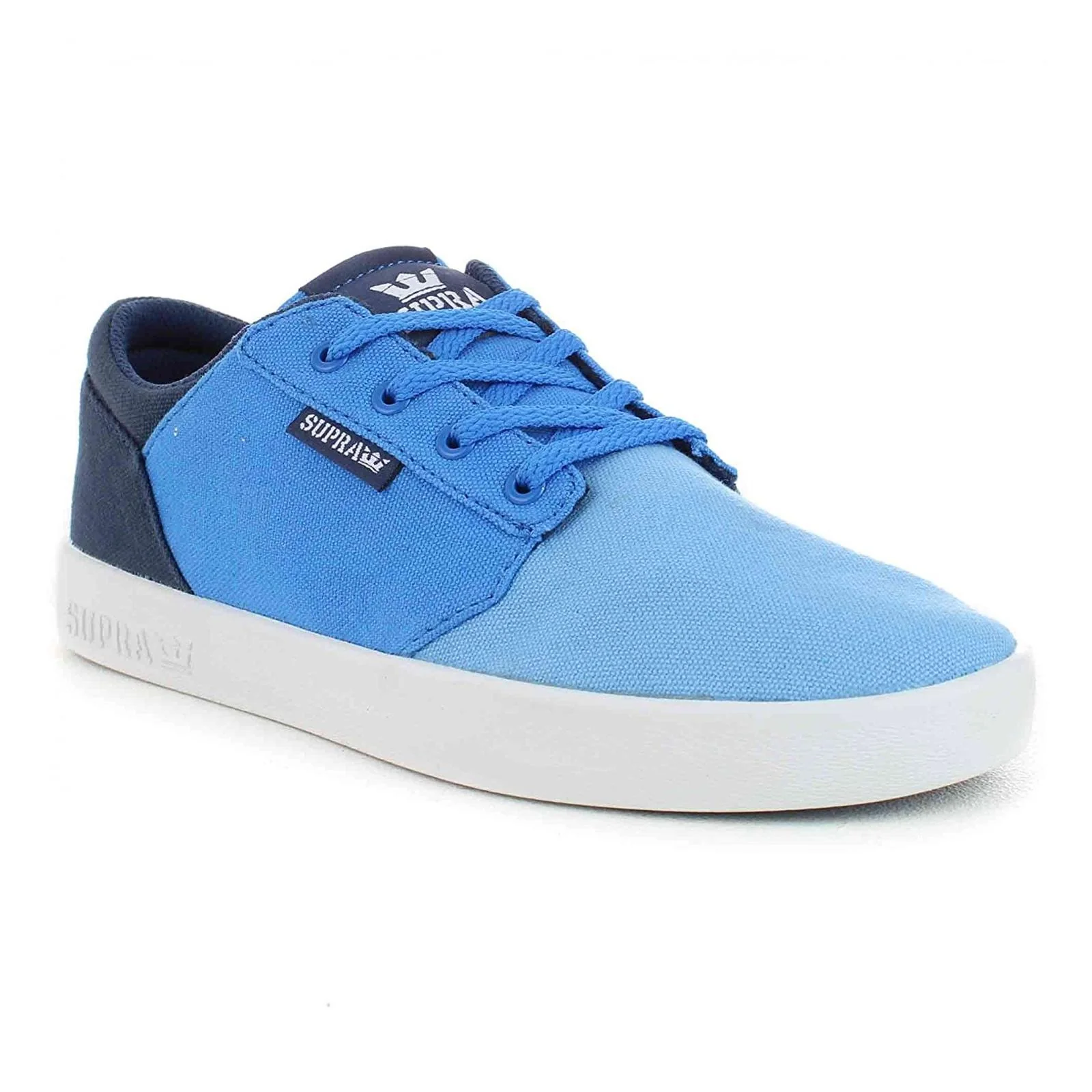 Yorek - Scarpe Profilo Basso Bambino / Bambina Blu / Bianche Bambino SUPRA