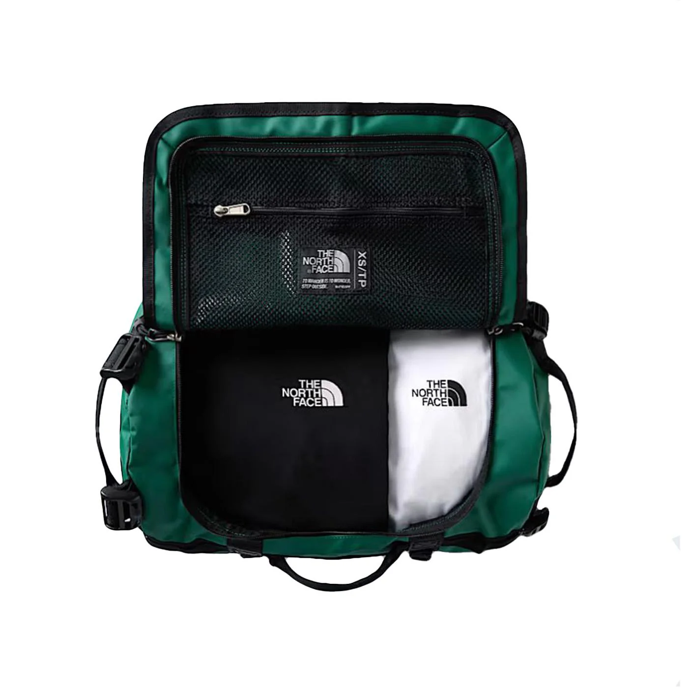 Base Camp Duffel XS Evergreen/TNF Black - Borsone da Viaggio Verde ACCESSORI THE NORTH FACE - Image 2
