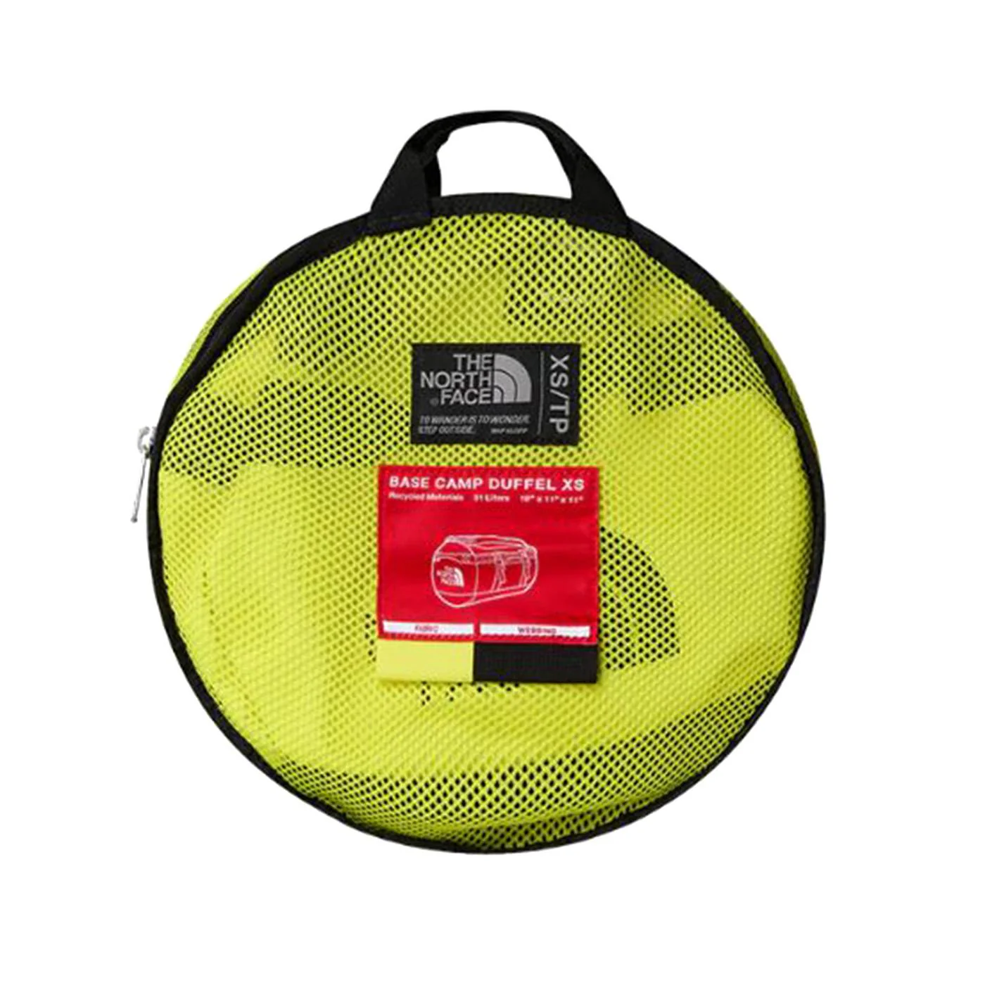 Base Camp Duffel - XS - Sulphur Spring Green / TNF Black - Borsone da Viaggio Giallo  ACCESSORI THE NORTH FACE - Image 4