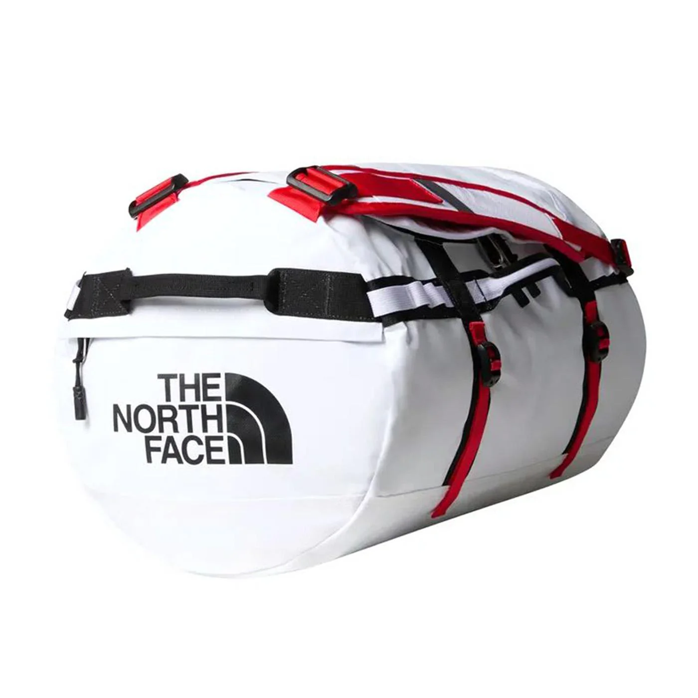 Base Camp Duffell - S - White / Black / Elevation Red - Borsone da Viaggio Bianco ACCESSORI THE NORTH FACE