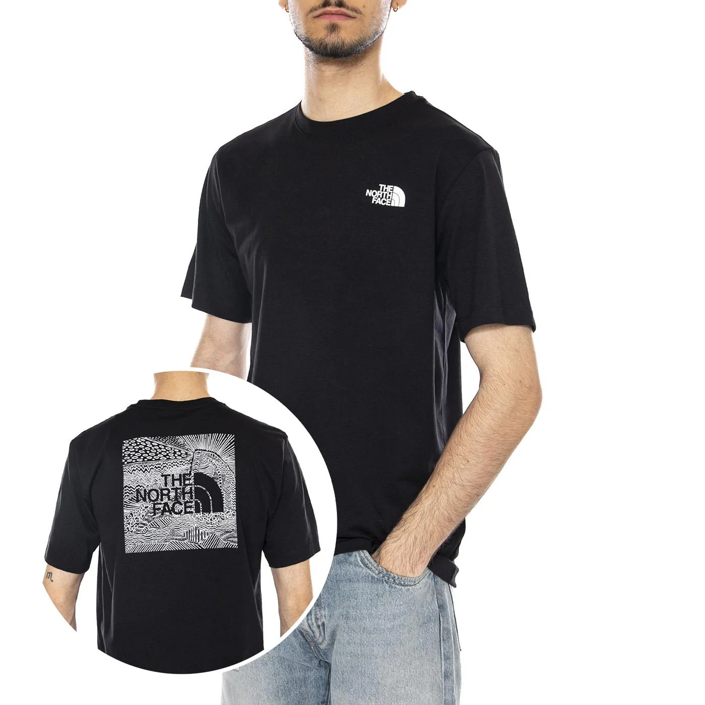 M Box NSE Celebration R Black - Maglietta Girocollo Uomo Nera Uomo THE NORTH FACE
