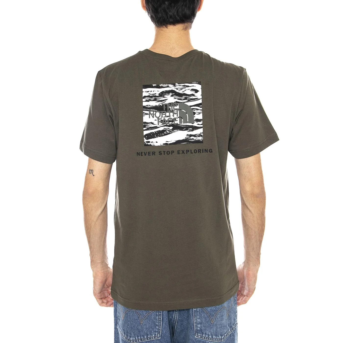 M Box NSE Edge of Light Infill S/S Tee Green - Maglietta Girocollo Uomo Verde Uomo THE NORTH FACE - Image 3