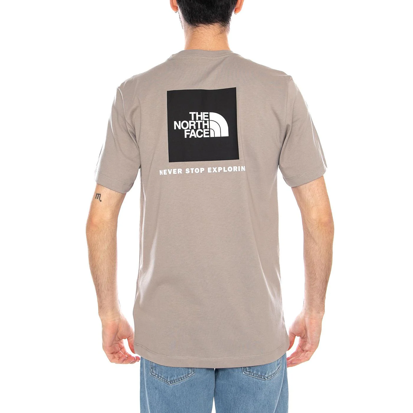 M Evo Box NSE Reg SS Stone Stab - Maglietta Girocollo Uomo Grigia Uomo THE NORTH FACE - Image 3