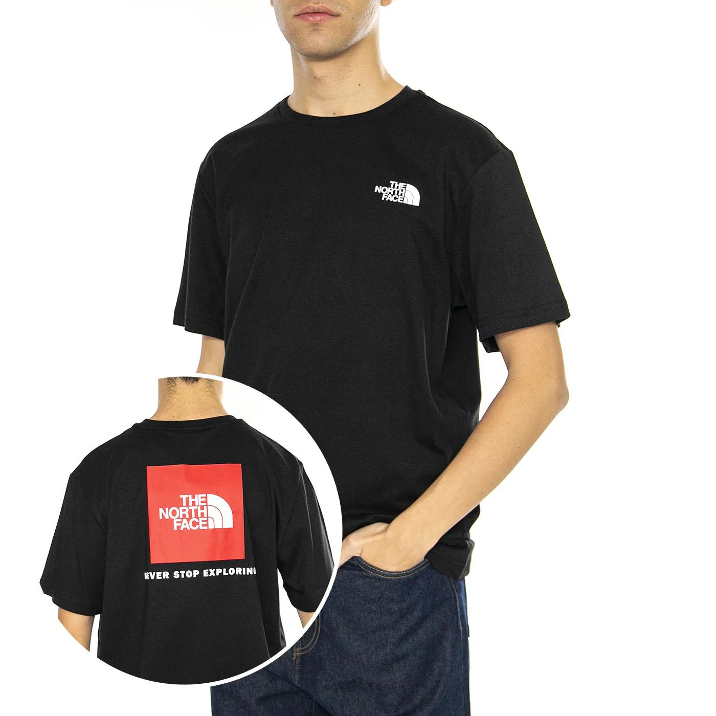 M S/S Redbox Tee TNF Black - Maglietta Girocollo Uomo Nera Uomo THE NORTH FACE