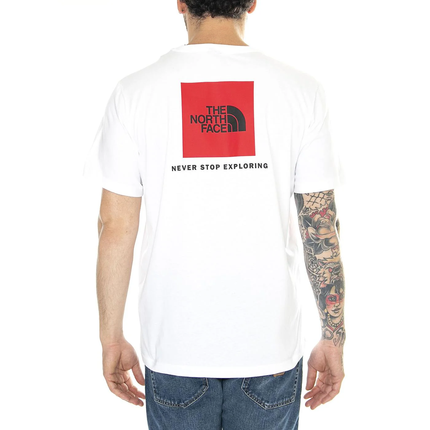 M S/S Redbox Tee Tnf White - Maglietta Girocollo Uomo Bianca  Uomo THE NORTH FACE - Image 3