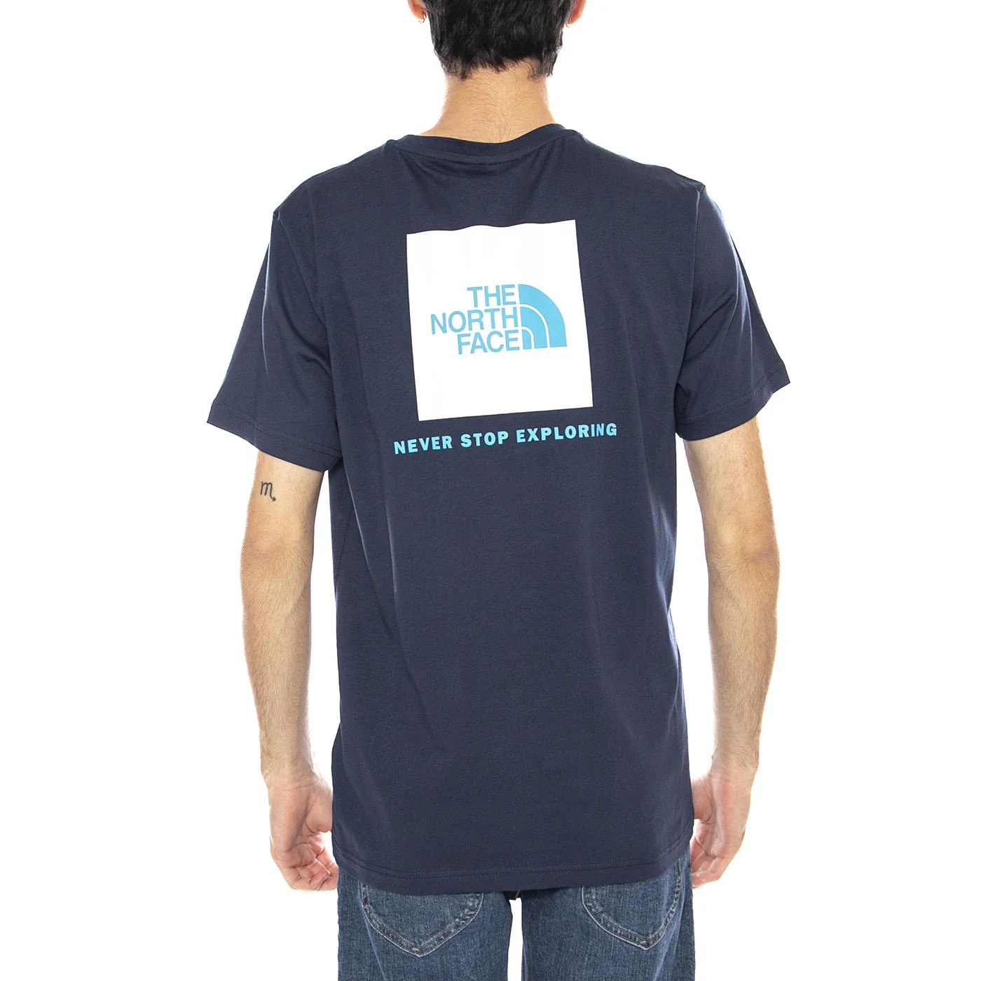 M SS Box NSE Tee Blue - Maglietta Girocollo Uomo Blu Uomo THE NORTH FACE - Image 3